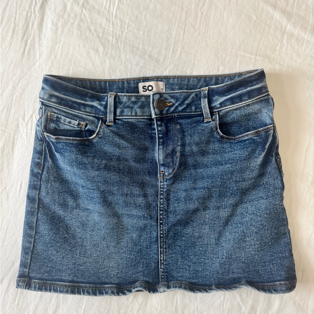 SO Women's Classic Blue Mini Skirt